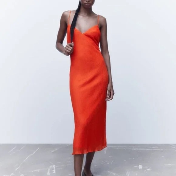Zara Orange Sundress - Picture 3 of 12